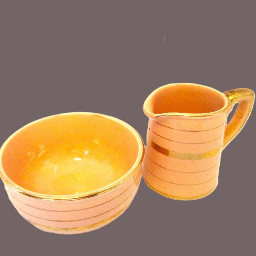 Sadler creamer & sugar bowl England